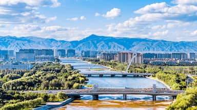 Cityscape of Matouqin Bridge in Hohhot, Inner Mongolia, China