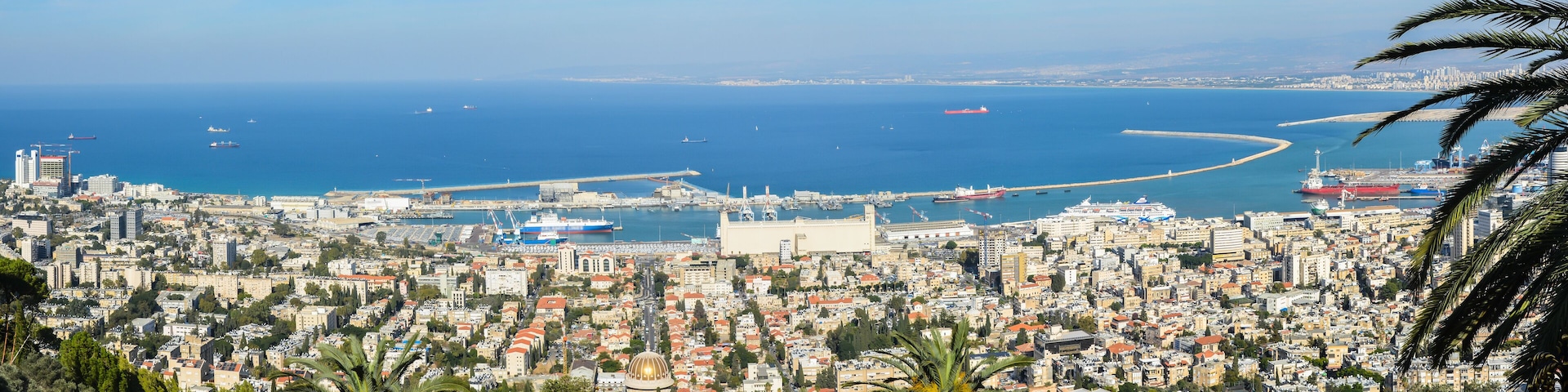 Panorama. Haifa from Caramel Hill.