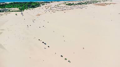 Breathtaking aerial view of Silver Lake Sand Dunes - Michigan - one of the top favorites in the USA.