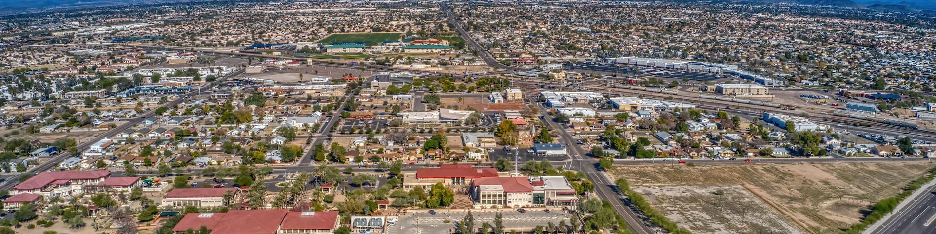 Aerial View of the Phoenix Suburb of Peoria, Arizona