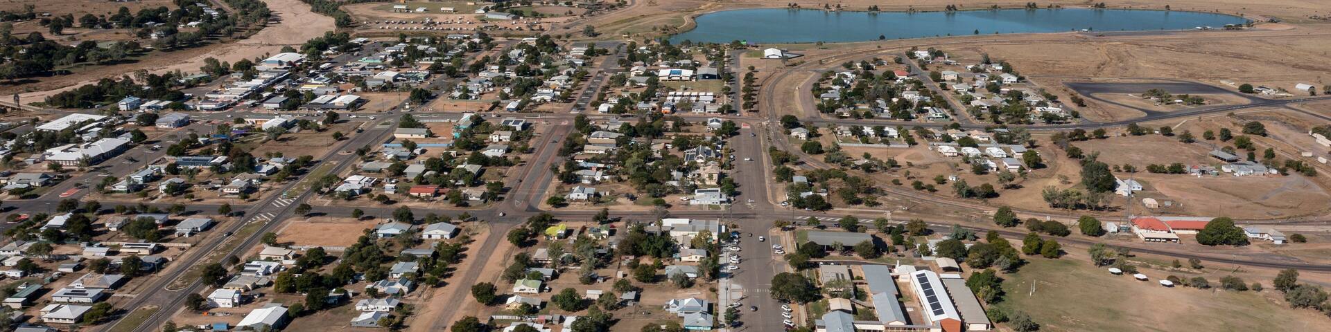 Thw town of hughenden in western Queernsland, Australia.