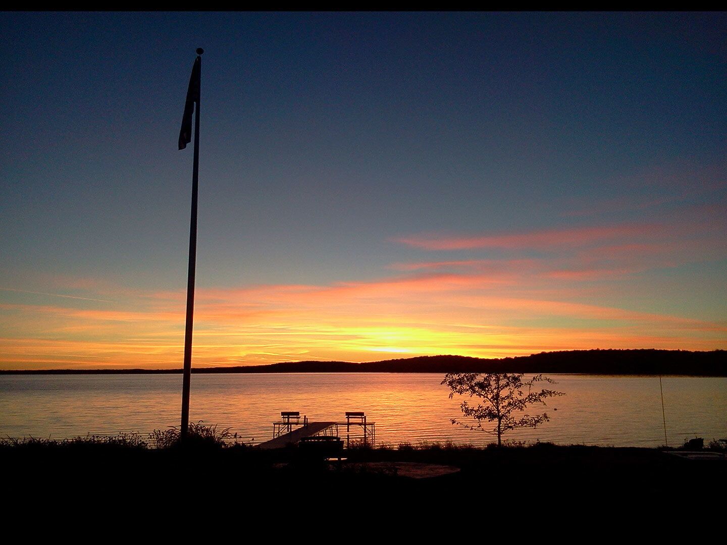 One of the prettiest downtown parks in North America, overlooking North Twin Lake.