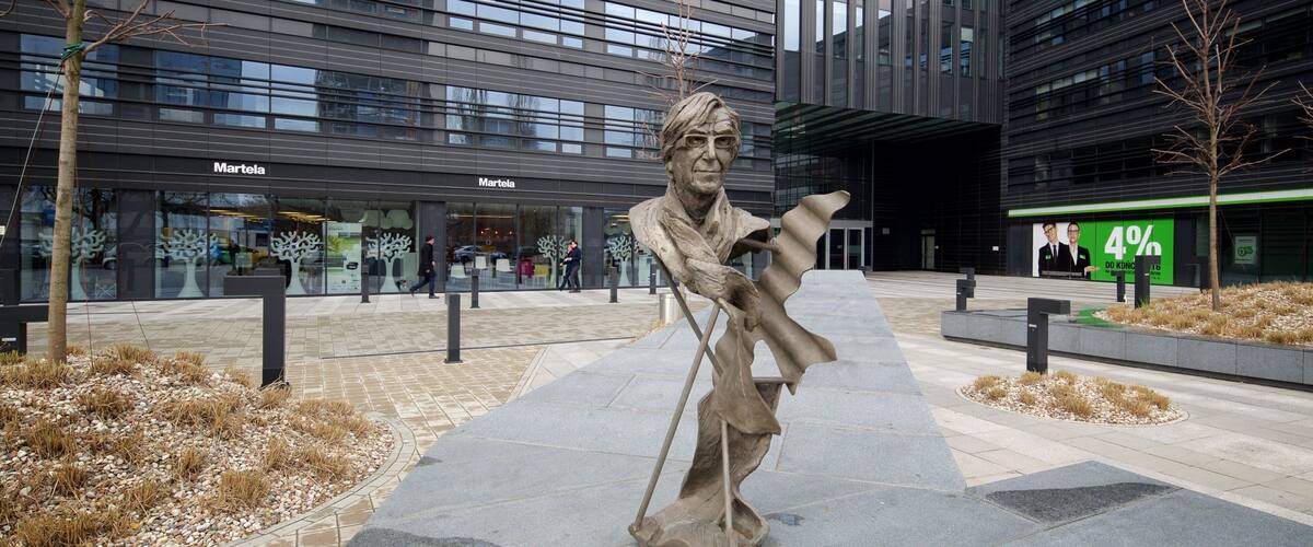 Polen toont kunst in de open lucht, kunst en een standbeeld of beeldhouwwerk
