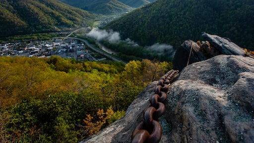 Chained Rock - Foggy Morning at Pine Mountain State Park - Appalachian Mountains - Kentucky
