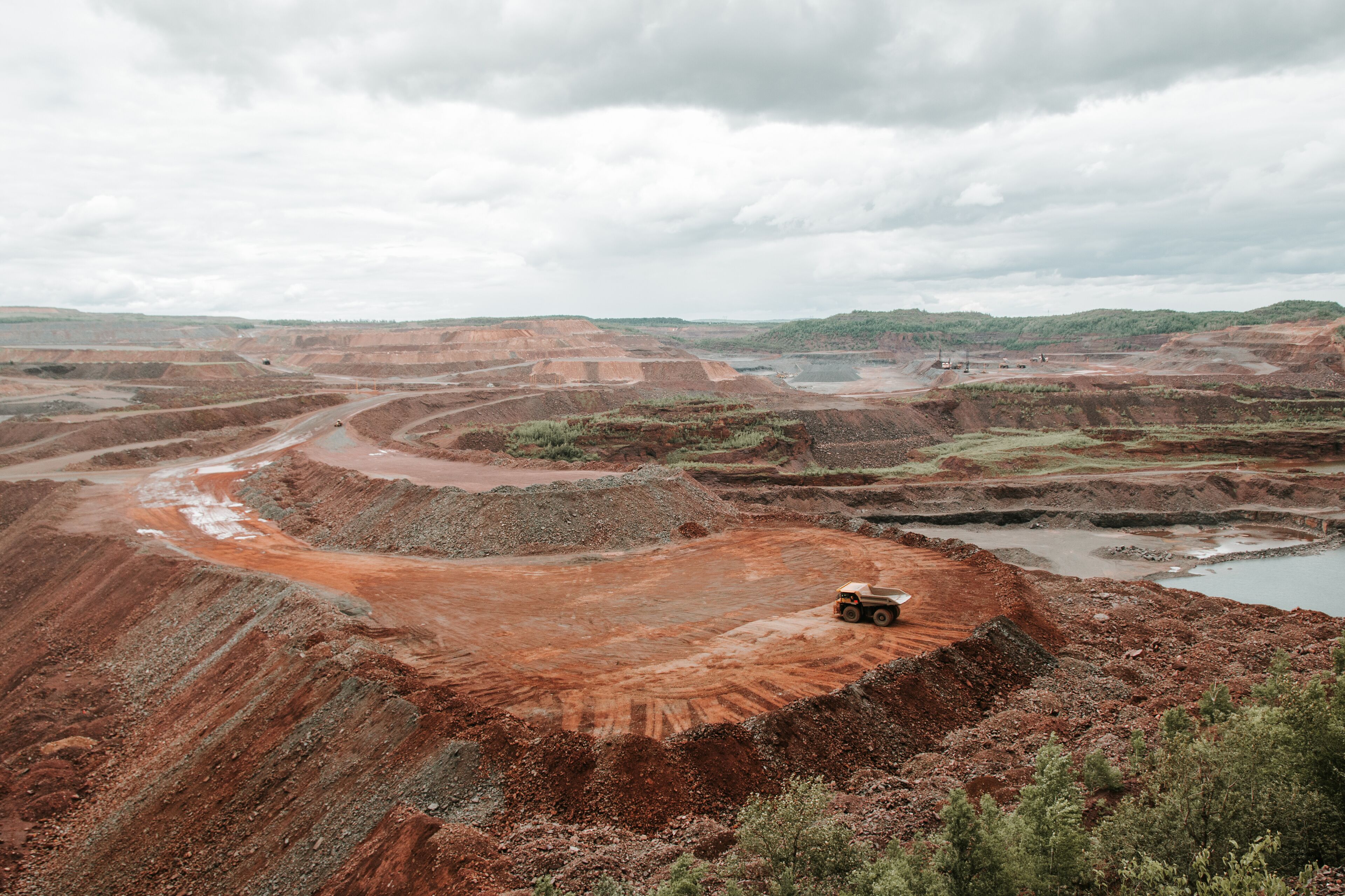 Open pit iron mine
