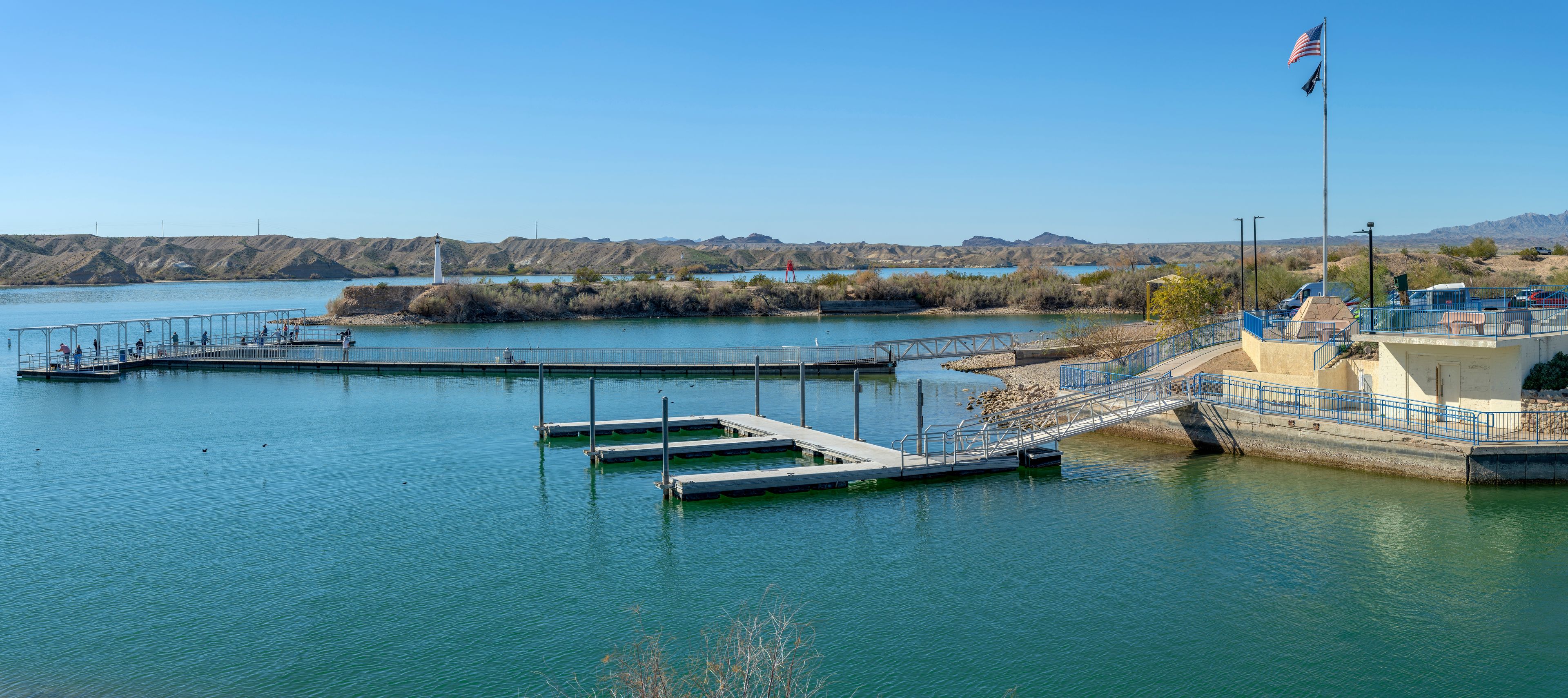 Lake Havasu rural landscape panorama Arizona.