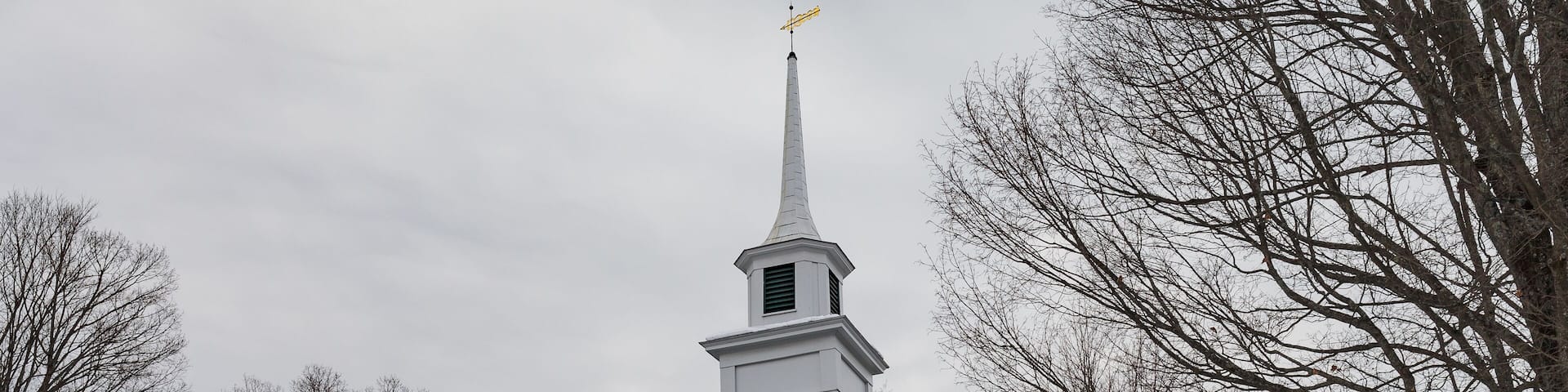 PLAINFIELD, VERMONT, USA - FEBRUARY, 21, 2020: Winter time historic village view