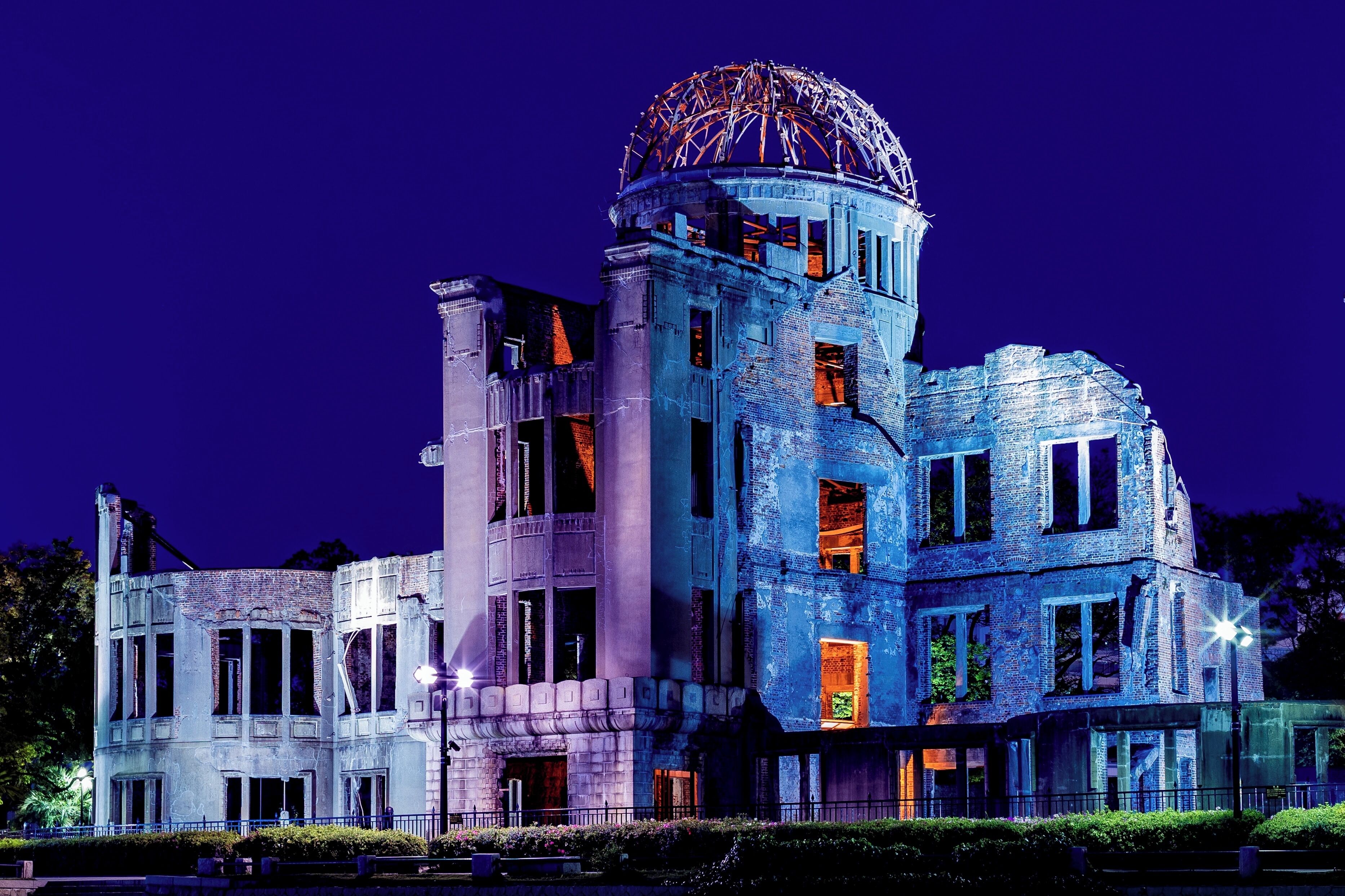 The Hiroshima Peace Memorial (Genbaku Dome) [Hiroshima JAPAN] was the only structure left standing in the area where the first atomic bomb exploded on 6 August 1945. It has been preserved in the same state as immediately after the bombing.  #BVSBlue