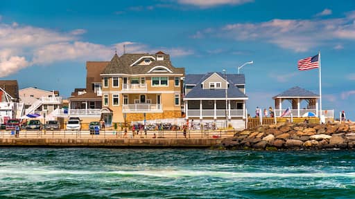 Beach houses along the inlet in Point Pleasant Beach, New Jersey