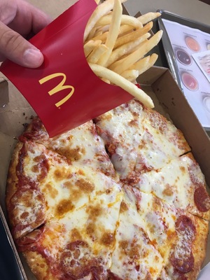McPIZZA and fries