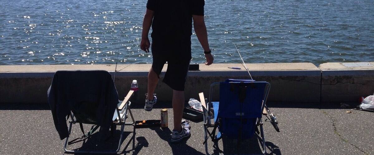 One of our favorite fishing spots in #portwashington very relaxing and you can spend the whole day here with no one bothering you #fishing #bluefish #docklife