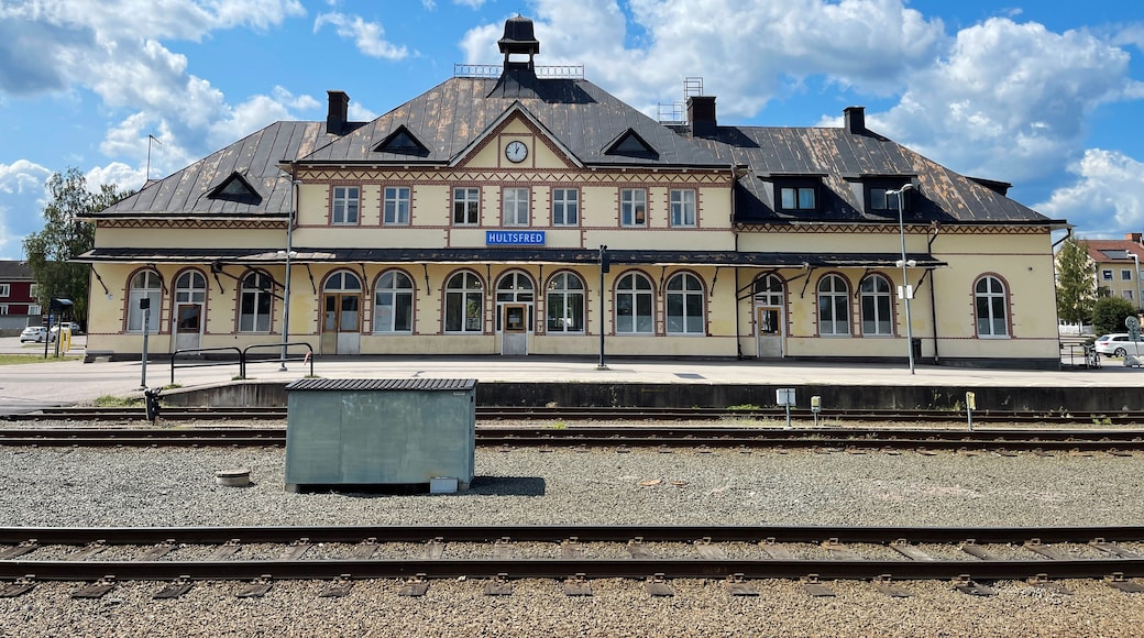 Bahnhof von Hultsfred in Schweden