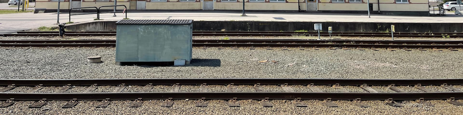 Bahnhof von Hultsfred in Schweden