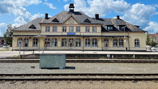 Bahnhof von Hultsfred in Schweden