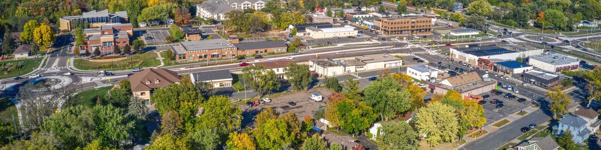 Aerial View of the Twin Cities Suburb of Prior Lake, Minnesota