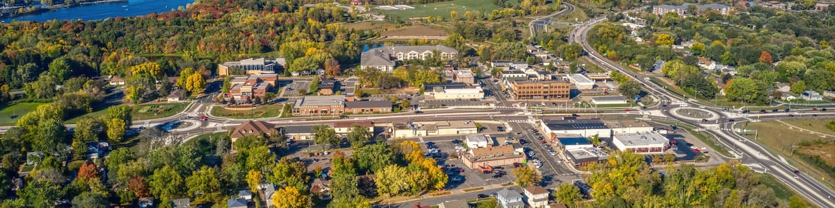 Aerial View of the Twin Cities Suburb of Prior Lake, Minnesota
