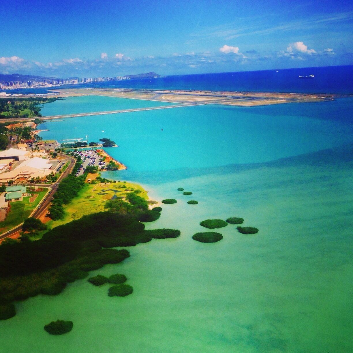 Oahu from the sky #beach