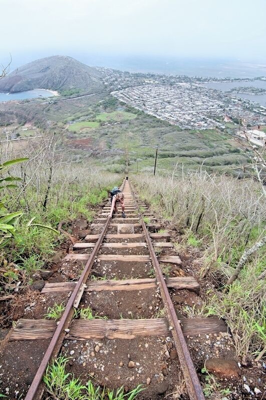 Koko Head trail is more difficult than it looks. View from the top is fantastic. The trail is easily accessible by public transit.