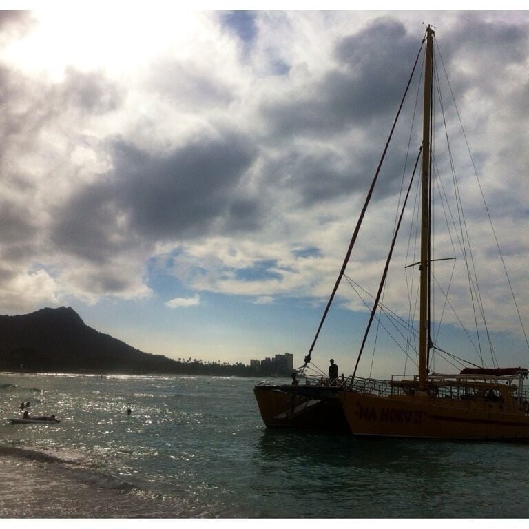 Took this after we saw Santa arrive by a canoe