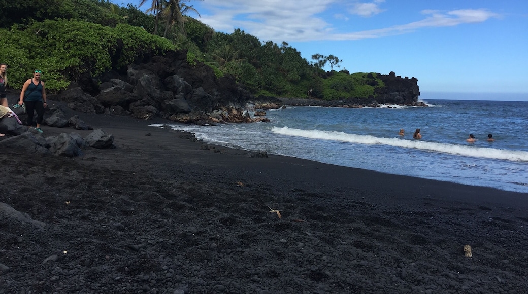 Black sand beach at maui