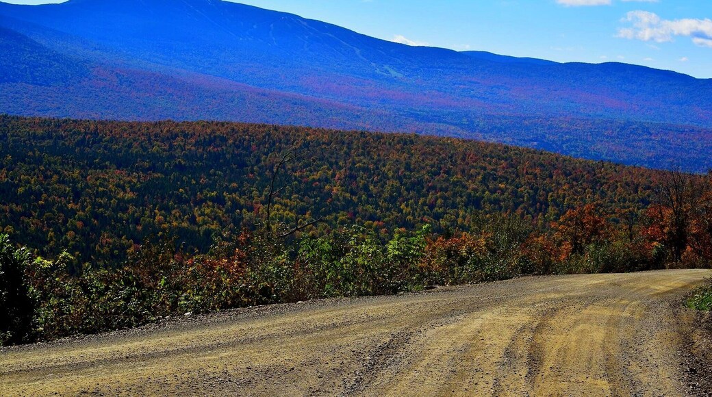 Beautiful 360 degree vistas from Quill Hill Scenic Lookout near Stratton Maine.