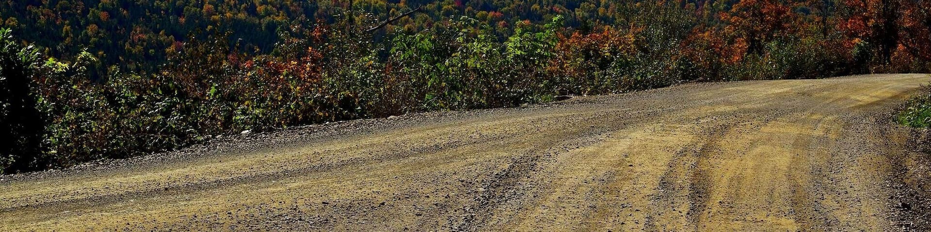 Beautiful 360 degree vistas from Quill Hill Scenic Lookout near Stratton Maine.