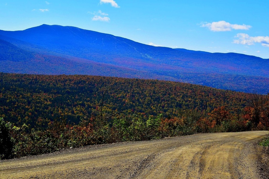 Beautiful 360 degree vistas from Quill Hill Scenic Lookout near Stratton Maine.