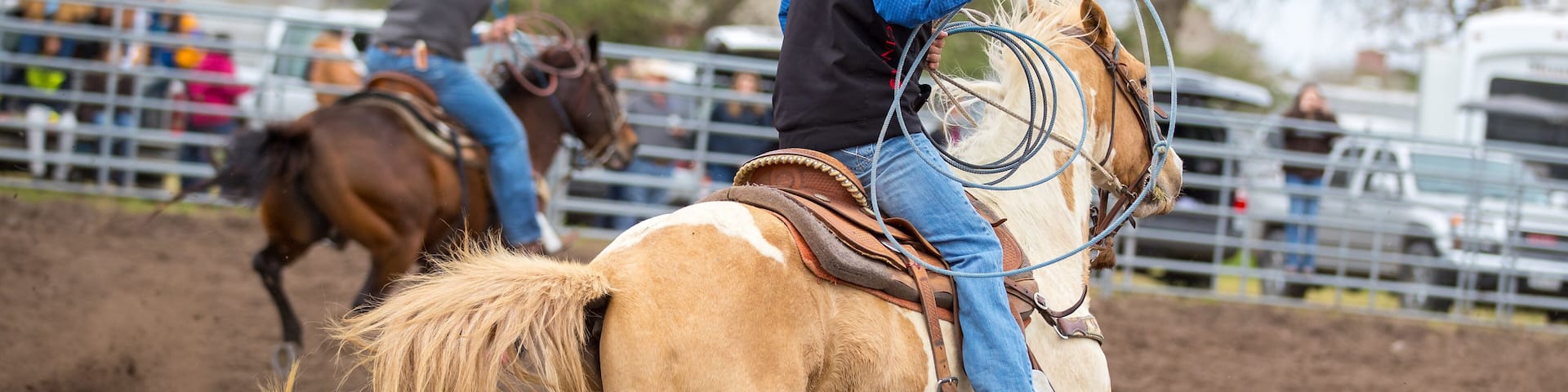 Cowboys roping at the Ranch Rodeo in Willacy County TX