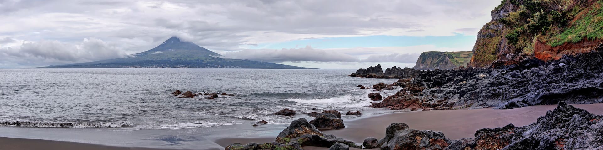 Beach near Pedro Miguel at Faial Island, Azores