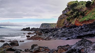 Beach near Pedro Miguel at Faial Island, Azores