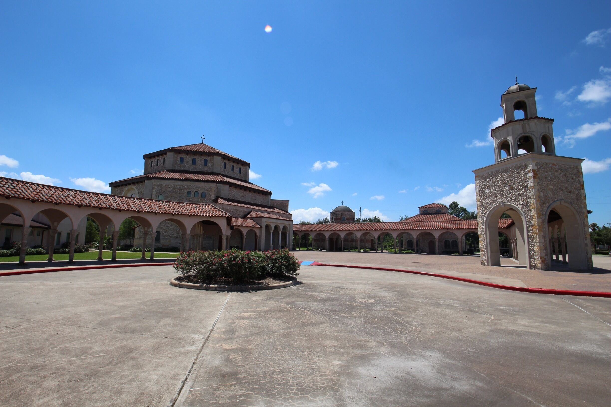 Taken from the parking lot of church.