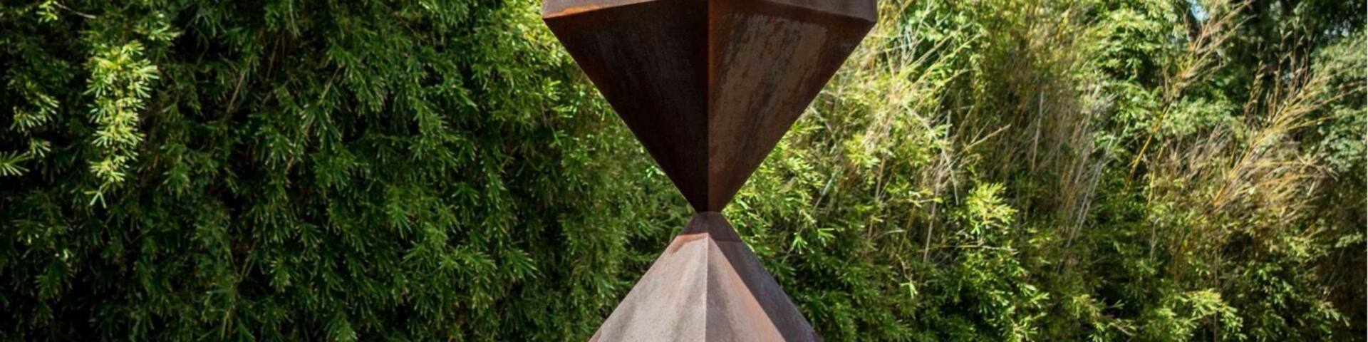 Outside of the Rothko Chapel is this sculpture, Broken Obelisk, and a reflection pool dedicated to Dr. Martin Luther King Jr.