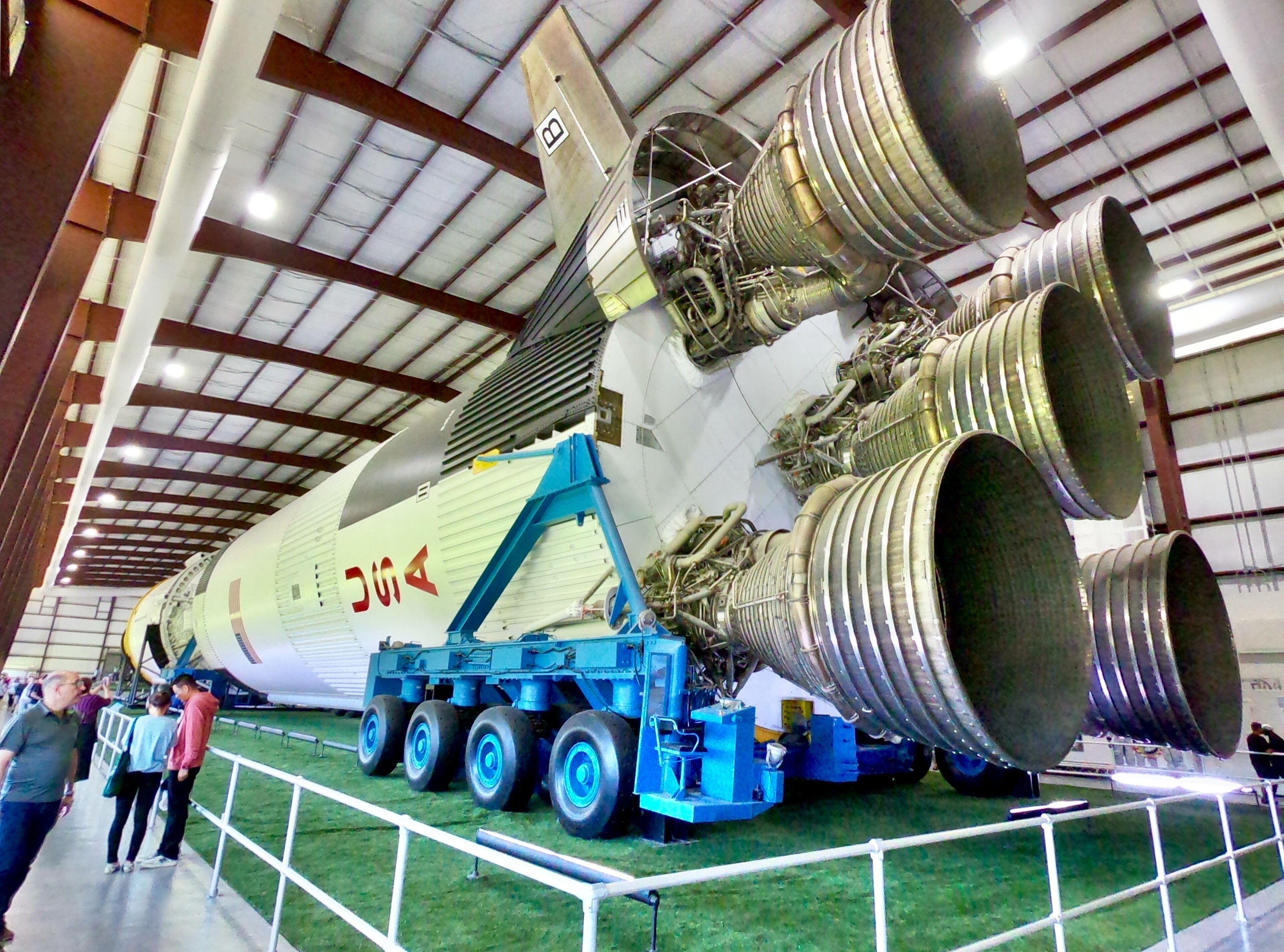 When visiting Houston Space Center, you will find a Saturn V rocket - Apollo missions.
Easily you take one day inside on tours and exposition.