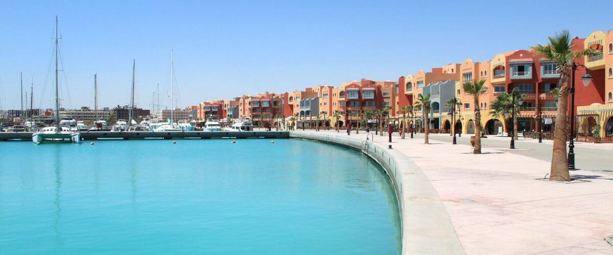 Hurghada is a beach resort town stretching some 40km along Egypt’s Red Sea coast. It’s renowned for scuba diving, and has numerous dive shops and schools in its modern Sekalla district. There are many restaurants and nightclubs catering to an international crowd, while the old town, El Dahar, is home to traditional Egyptian coffee shops and souks...