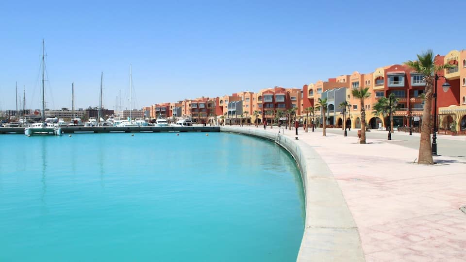 Hurghada is a beach resort town stretching some 40km along Egypt’s Red Sea coast. It’s renowned for scuba diving, and has numerous dive shops and schools in its modern Sekalla district. There are many restaurants and nightclubs catering to an international crowd, while the old town, El Dahar, is home to traditional Egyptian coffee shops and souks...