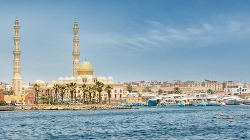 Harbor of Hurghada in Egypt