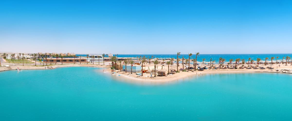 Panorama of tropical resort in Egypt