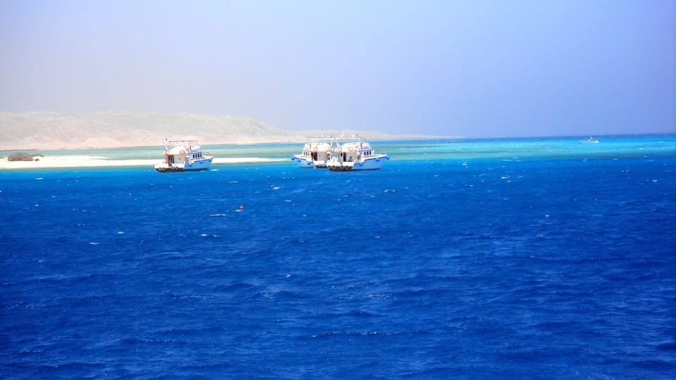 The sea is such an amazing azure blue here.