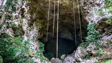 Rio Frio Caves and Cave Waterfalls in Belize.