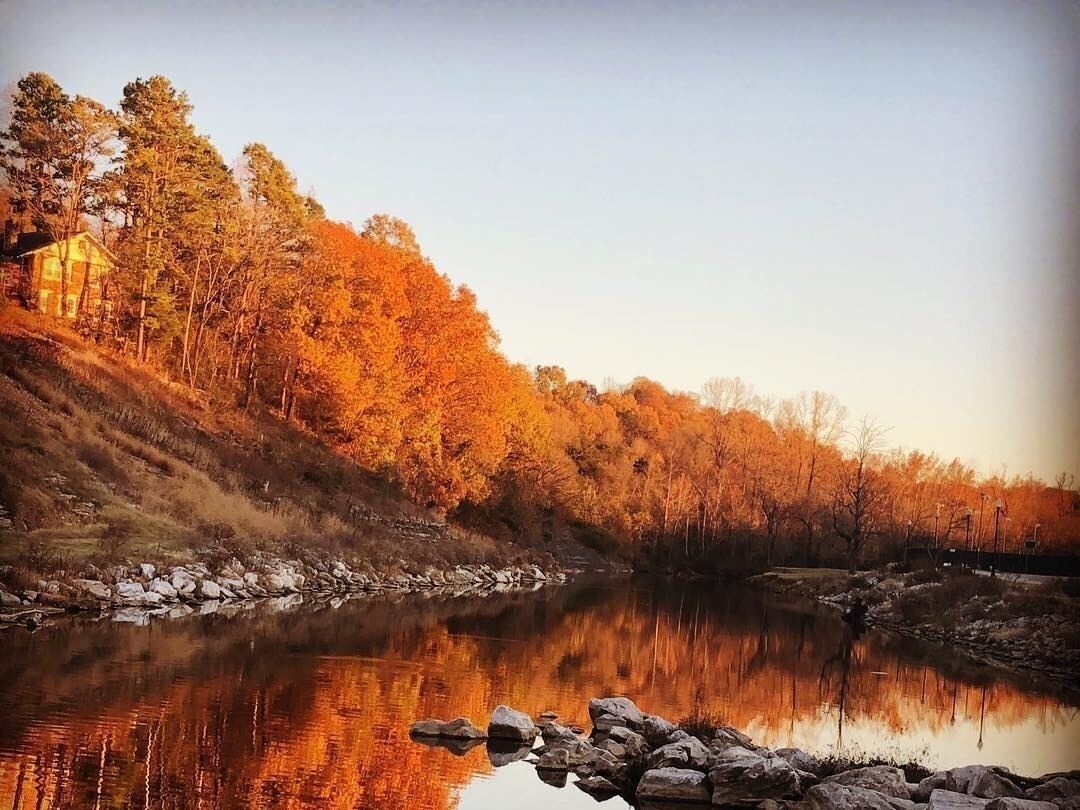 Crooked Creek running through Harrison, AR in the fall!