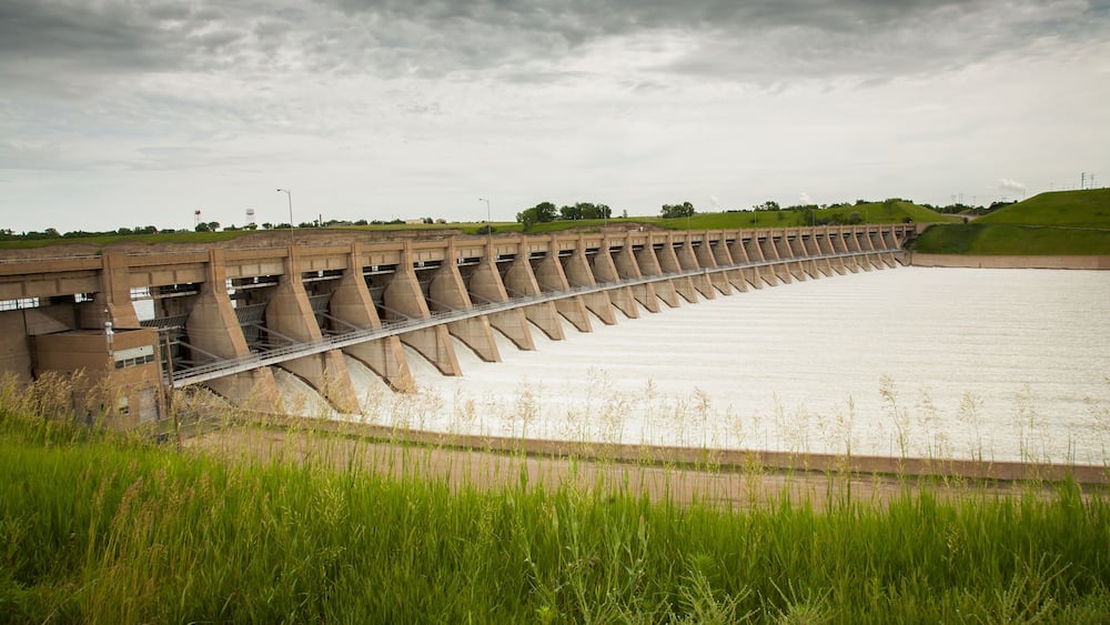 Garrison Dam in eastern North Dakota