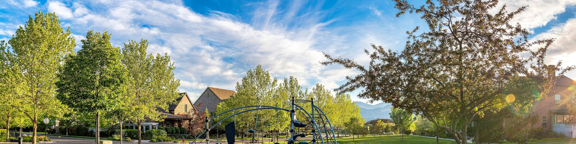 Small playground area in a residential area at Daybreak, Utah