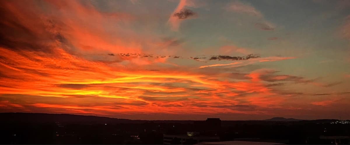 From the 11th story balcony of the Element Huntsville - sights to be found everywhere, even from my hotel bed.