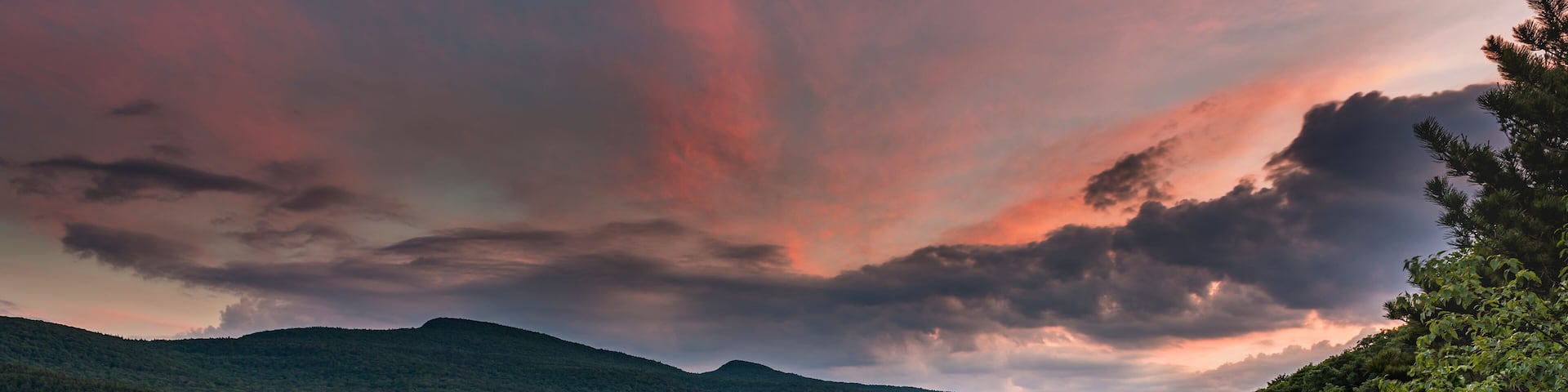 Sunset Over the Catskill Mountains