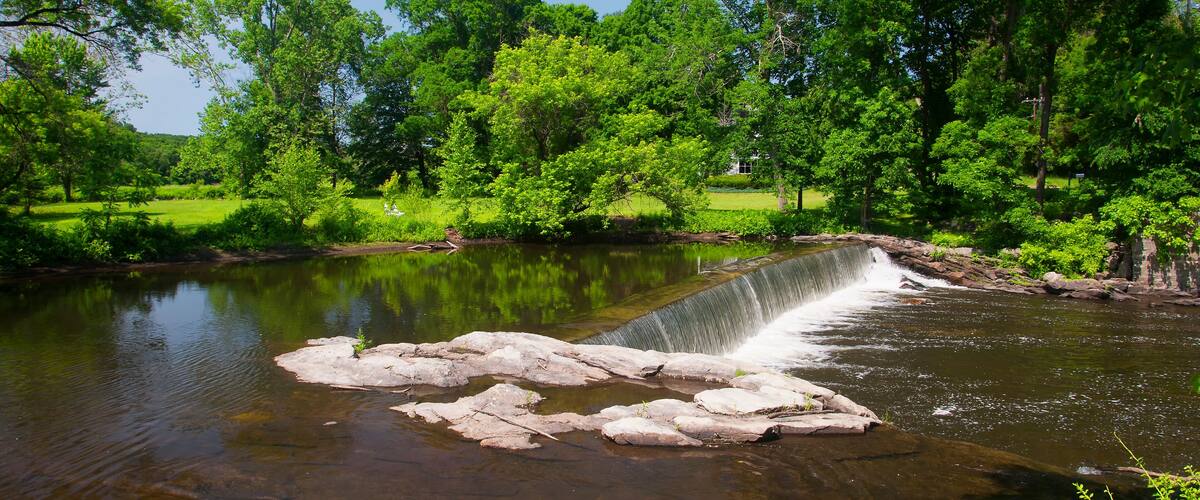 Shepaug river waterfall Roxbury Connecticut