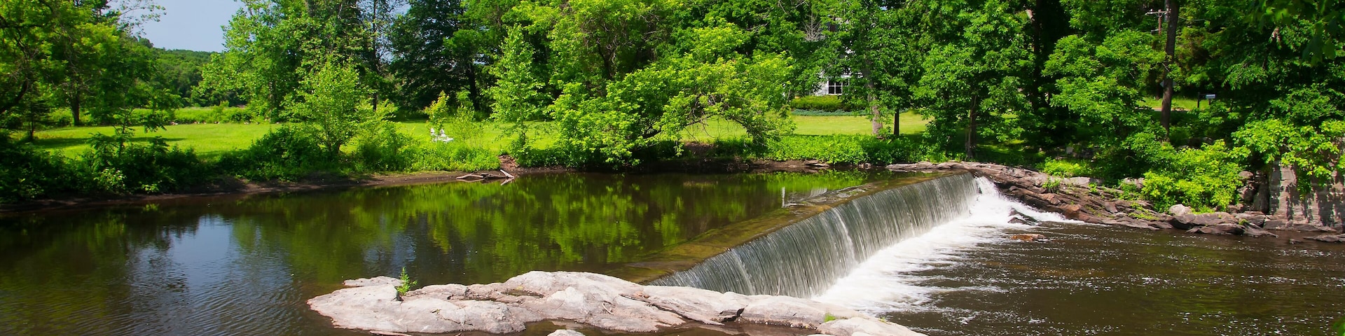 Shepaug river waterfall Roxbury Connecticut