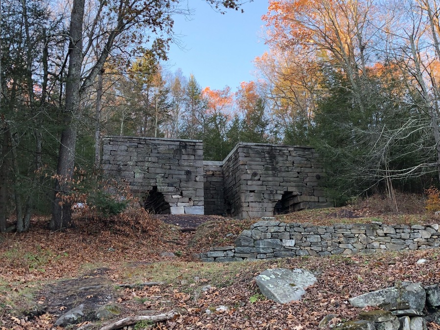 This was a really nice surprise-it's more then a hiking trail, it's a historical 19th century iron mine site. Not far from the parking lot, is the location of where the mine used to be-pictured are the roasting ovens. There is also a large furnace and several signs to learn about the mine and what the town used to look like in 1874. The trail goes along the old Donkey Trail that was used to bring rock down from the quarry. There are two main trails-about 6 miles total (3.5 miles for the Mine Hill Preserve and 2 mile loop for the Carter Preserve). There are also several miles of tunnels that are no longer accessible and are gated off with Bat Cages to allow bats to get in and out of the caves. Check out roxburylandtrust.org for historical information and trail maps.
