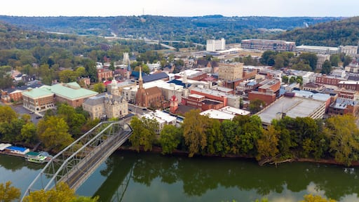 Aerial View Isolated on the State Capital City Downtown Frankfort Kentucky