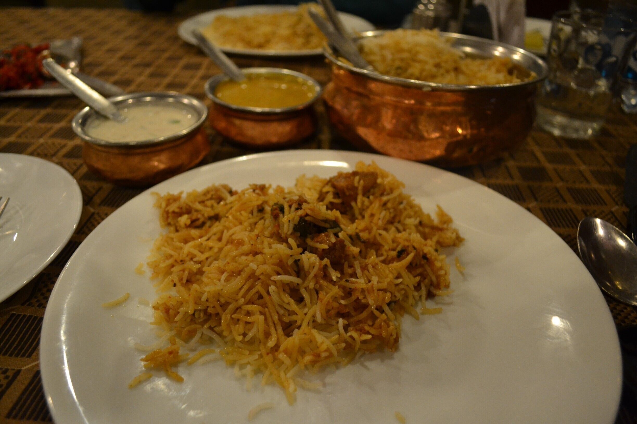 If you visit the city of Hyderabad in India, it would be unthinkable to leave without sampling their famous local Hyderabadi style biryani. The one at hotel Shadab comes highly recommended by all the locals ! www.thetinytaster.com 