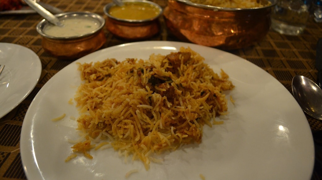 If you visit the city of Hyderabad in India, it would be unthinkable to leave without sampling their famous local Hyderabadi style biryani. The one at hotel Shadab comes highly recommended by all the locals ! www.thetinytaster.com